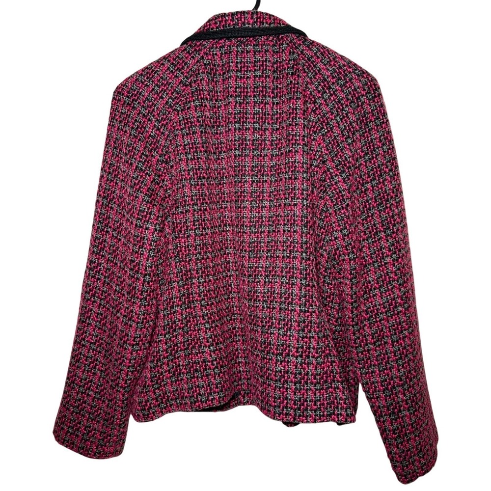 Pendleton Wool Blazer Women Size 18 Petite Pink Black  Blend Jacket - Picture 3 of 7